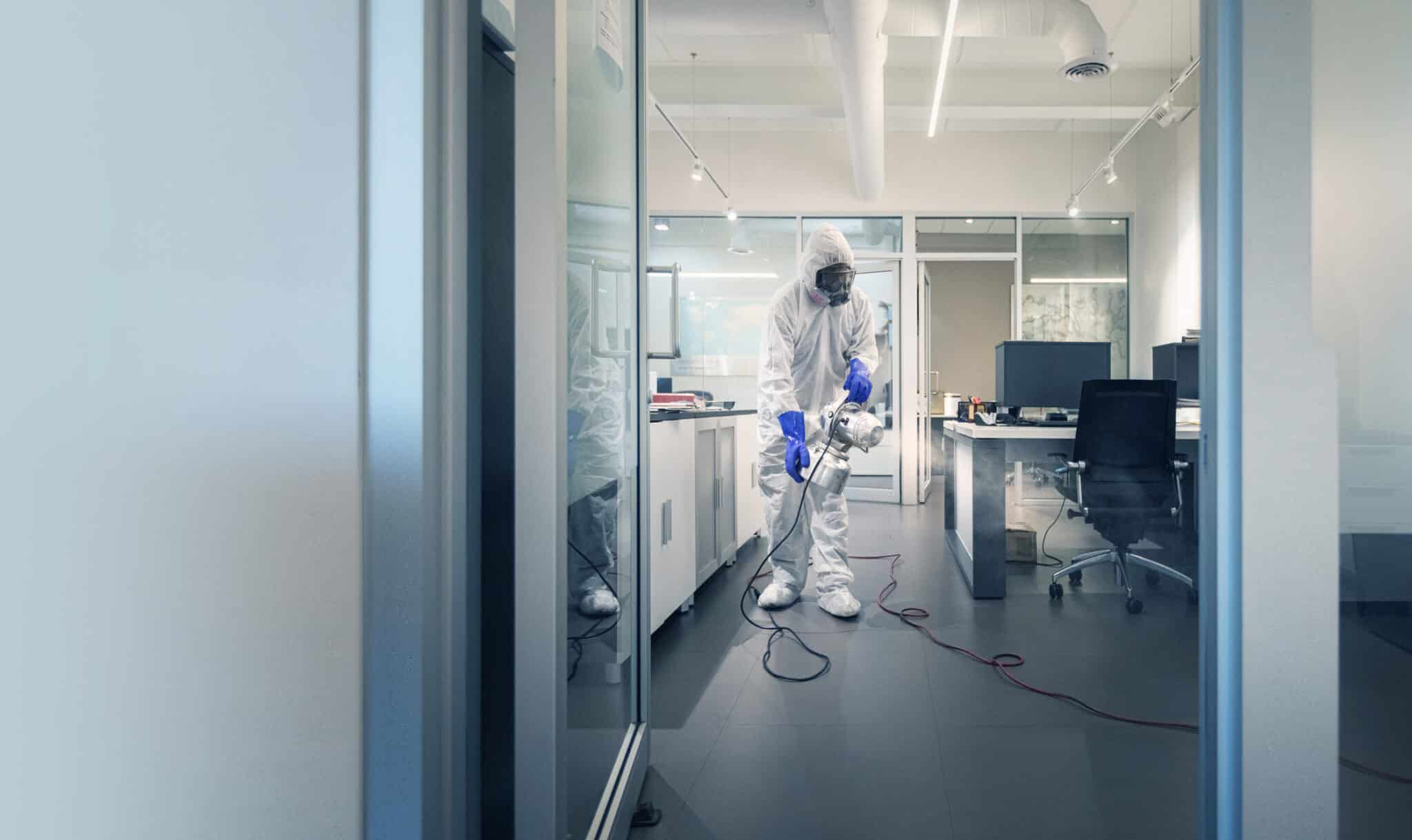 Professional spray and sanitation of a corporate office